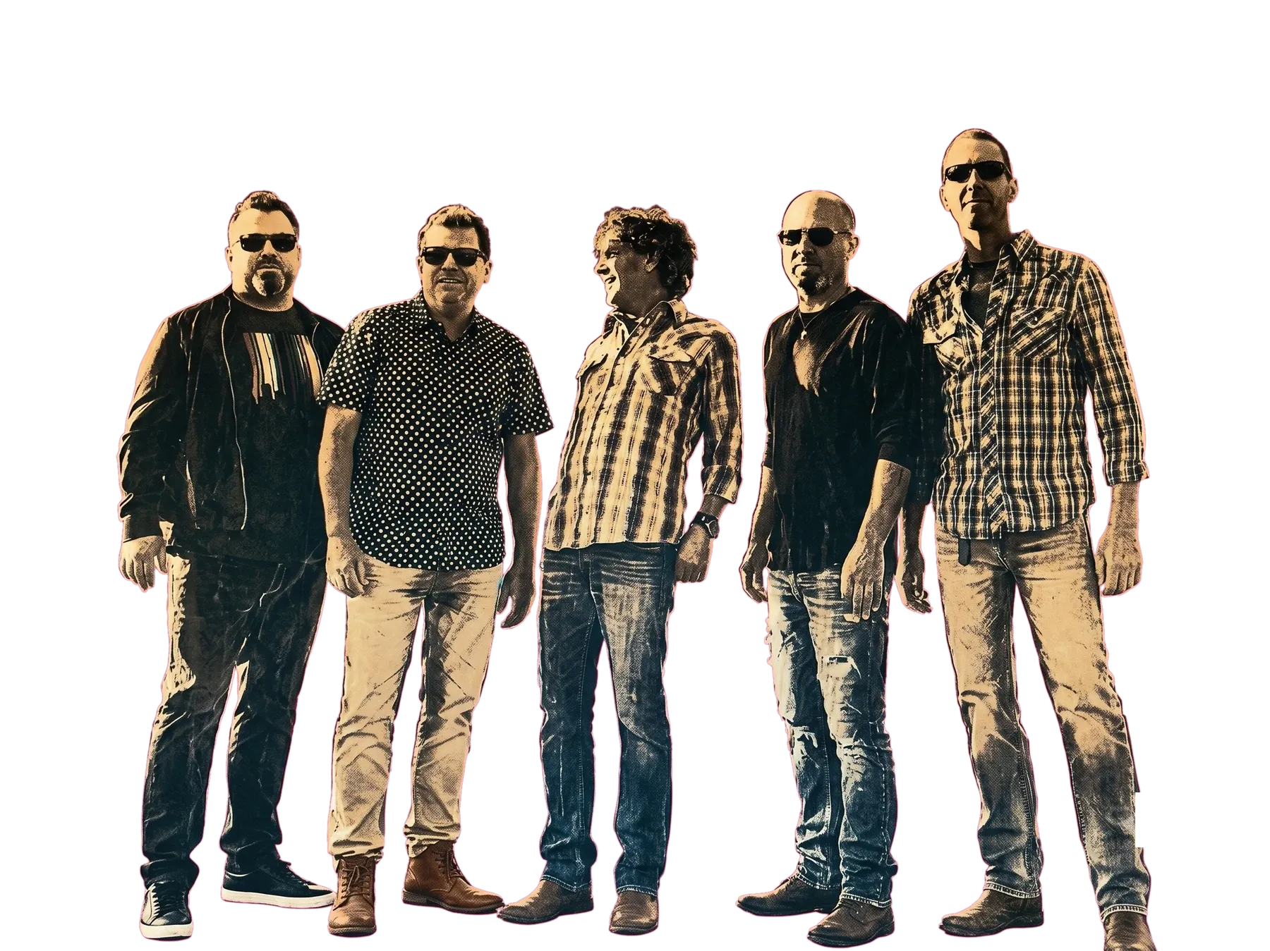 The Aardvarks band members standing together