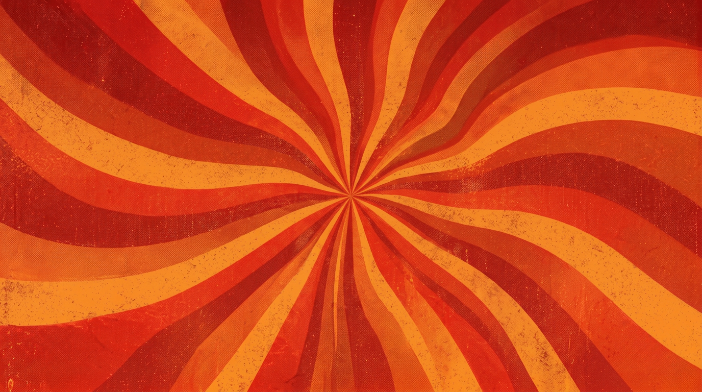 Retro orange sunburst background